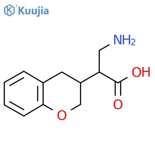 3-amino-2-(3,4-dihydro-2H-1-benzopyran-3-yl)propanoic acid structure
