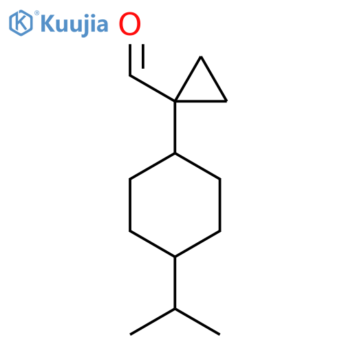 1-4-(propan-2-yl)cyclohexylcyclopropane-1-carbaldehyde structure