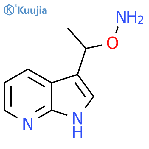 O-(1-{1H-pyrrolo2,3-bpyridin-3-yl}ethyl)hydroxylamine structure