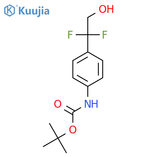 tert-butyl N-4-(1,1-difluoro-2-hydroxyethyl)phenylcarbamate structure