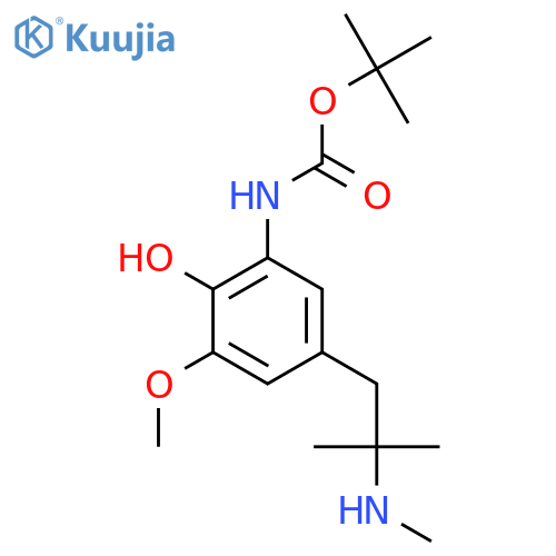 tert-butyl N-{2-hydroxy-3-methoxy-5-2-methyl-2-(methylamino)propylphenyl}carbamate structure