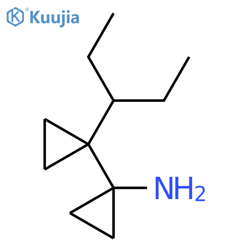 1-1-(pentan-3-yl)cyclopropylcyclopropan-1-amine structure