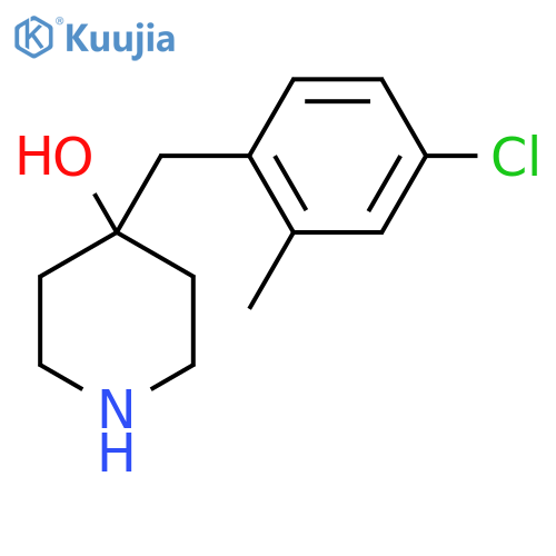 4-(4-chloro-2-methylphenyl)methylpiperidin-4-ol structure