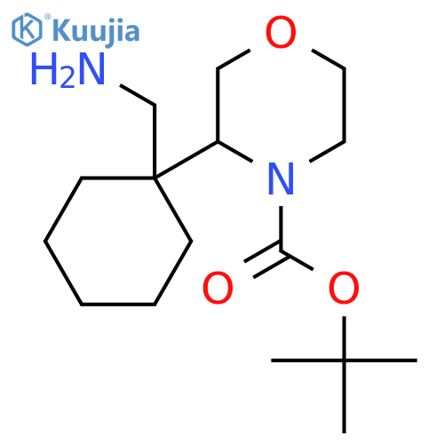 tert-butyl 3-1-(aminomethyl)cyclohexylmorpholine-4-carboxylate structure