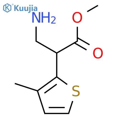 methyl 3-amino-2-(3-methylthiophen-2-yl)propanoate structure