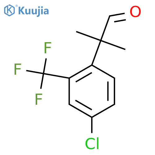 2-4-chloro-2-(trifluoromethyl)phenyl-2-methylpropanal structure