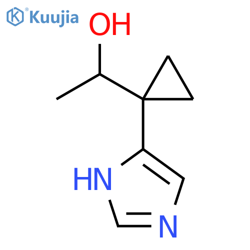 1-1-(1H-imidazol-5-yl)cyclopropylethan-1-ol structure