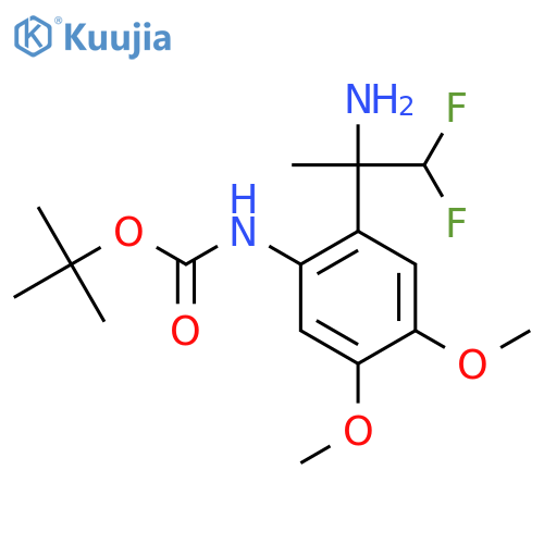 tert-butyl N-2-(2-amino-1,1-difluoropropan-2-yl)-4,5-dimethoxyphenylcarbamate structure