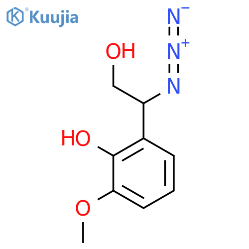2-(1-azido-2-hydroxyethyl)-6-methoxyphenol structure