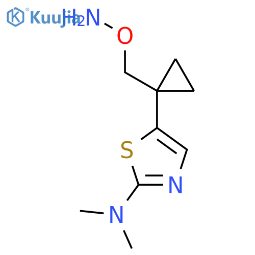 5-{1-(aminooxy)methylcyclopropyl}-N,N-dimethyl-1,3-thiazol-2-amine structure
