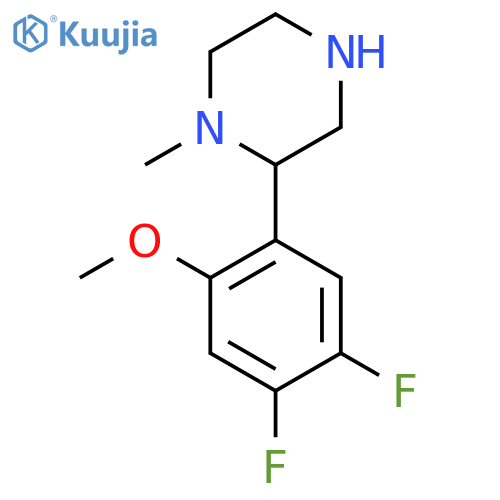 2-(4,5-difluoro-2-methoxyphenyl)-1-methylpiperazine structure