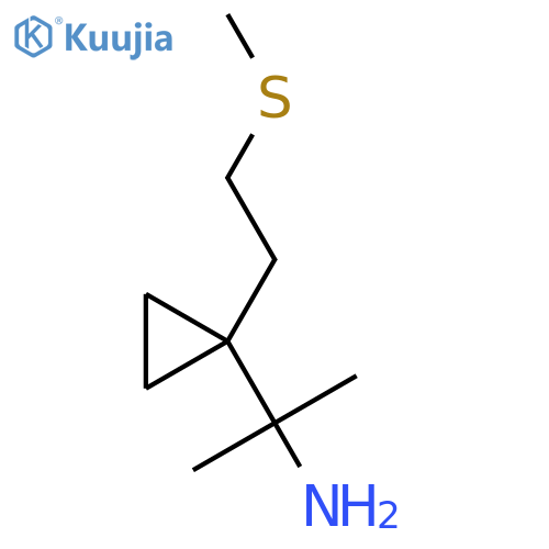 2-{1-2-(methylsulfanyl)ethylcyclopropyl}propan-2-amine structure