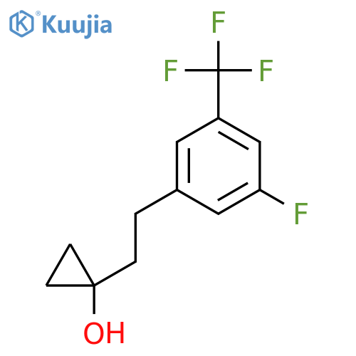 1-{2-3-fluoro-5-(trifluoromethyl)phenylethyl}cyclopropan-1-ol structure