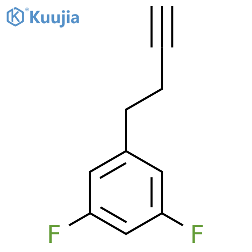1-(but-3-yn-1-yl)-3,5-difluorobenzene structure