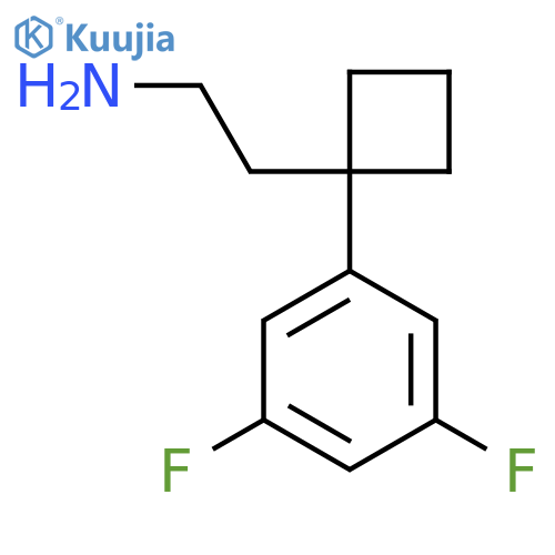 2-1-(3,5-difluorophenyl)cyclobutylethan-1-amine structure