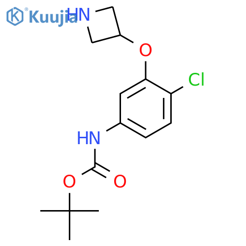 tert-butyl N-3-(azetidin-3-yloxy)-4-chlorophenylcarbamate structure