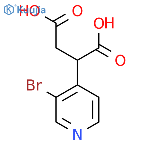 2-(3-bromopyridin-4-yl)butanedioic acid structure