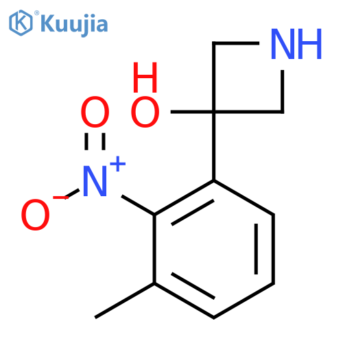 3-(3-methyl-2-nitrophenyl)azetidin-3-ol structure
