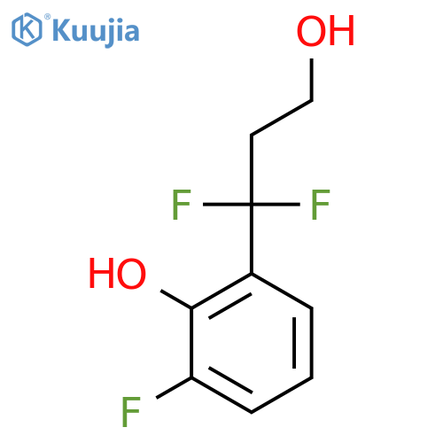 2-(1,1-difluoro-3-hydroxypropyl)-6-fluorophenol structure
