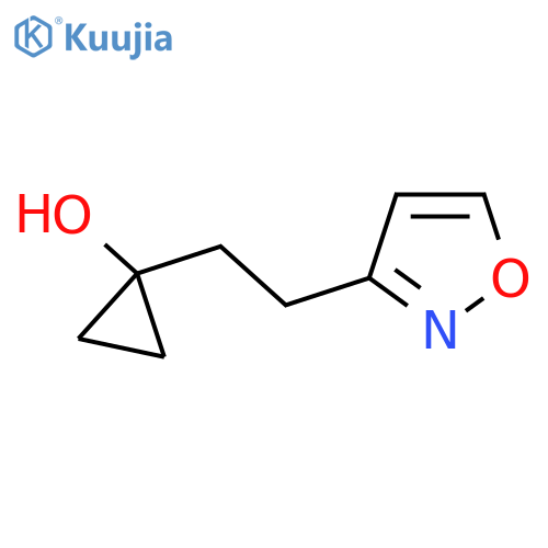 1-2-(1,2-oxazol-3-yl)ethylcyclopropan-1-ol structure