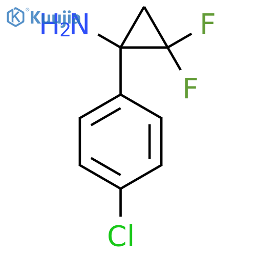 1-(4-chlorophenyl)-2,2-difluorocyclopropan-1-amine structure