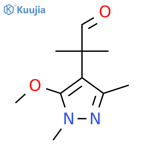 2-(5-methoxy-1,3-dimethyl-1H-pyrazol-4-yl)-2-methylpropanal structure