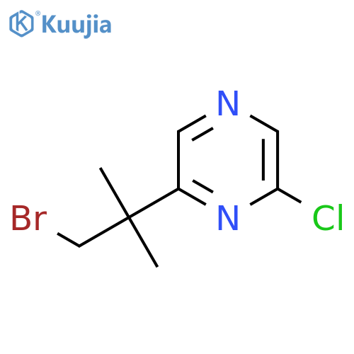 2-(1-bromo-2-methylpropan-2-yl)-6-chloropyrazine structure