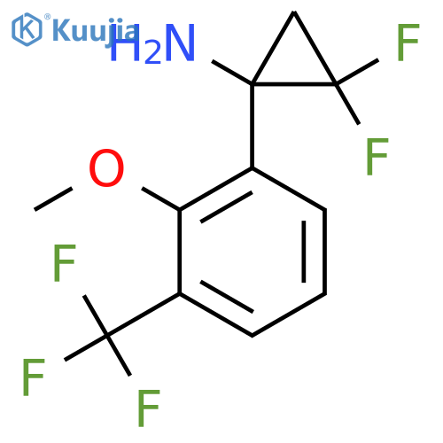 2,2-difluoro-1-2-methoxy-3-(trifluoromethyl)phenylcyclopropan-1-amine structure