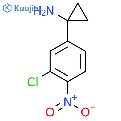 1-(3-chloro-4-nitrophenyl)cyclopropan-1-amine structure