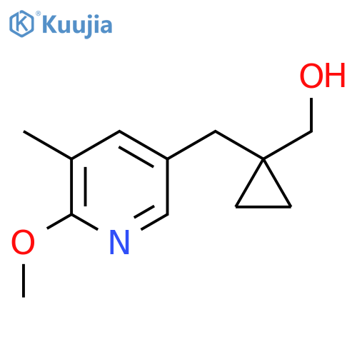 {1-(6-methoxy-5-methylpyridin-3-yl)methylcyclopropyl}methanol structure