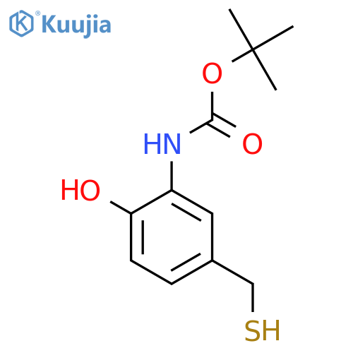 tert-butyl N-2-hydroxy-5-(sulfanylmethyl)phenylcarbamate structure
