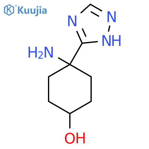 4-amino-4-(1H-1,2,4-triazol-3-yl)cyclohexan-1-ol structure