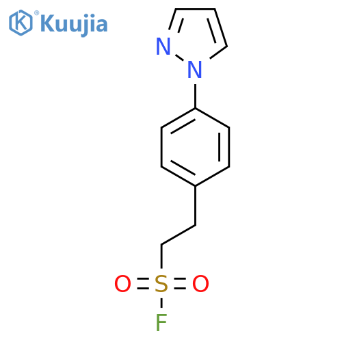 2-4-(1H-pyrazol-1-yl)phenylethane-1-sulfonyl fluoride structure