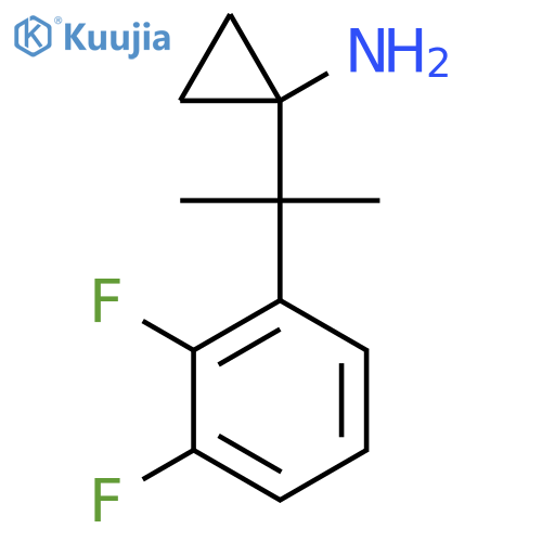 1-2-(2,3-difluorophenyl)propan-2-ylcyclopropan-1-amine structure