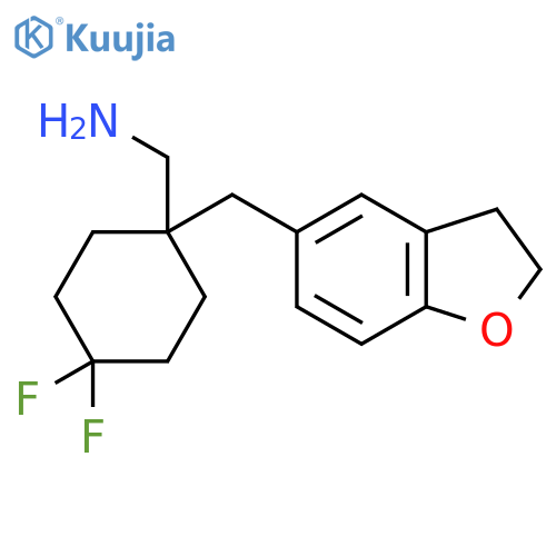 {1-(2,3-dihydro-1-benzofuran-5-yl)methyl-4,4-difluorocyclohexyl}methanamine structure