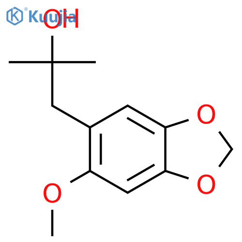 1-(6-methoxy-1,3-dioxaindan-5-yl)-2-methylpropan-2-ol structure