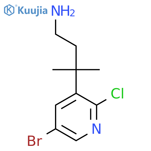 3-(5-bromo-2-chloropyridin-3-yl)-3-methylbutan-1-amine structure
