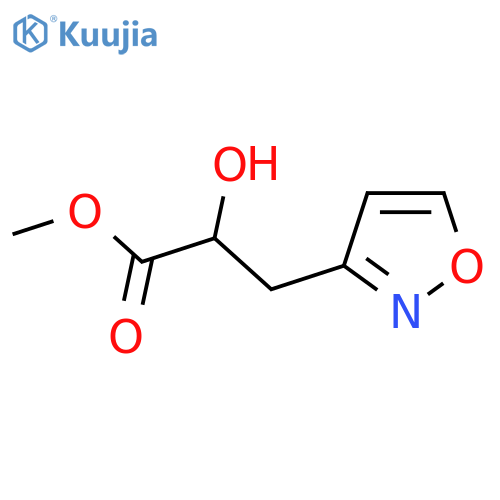 methyl 2-hydroxy-3-(1,2-oxazol-3-yl)propanoate structure