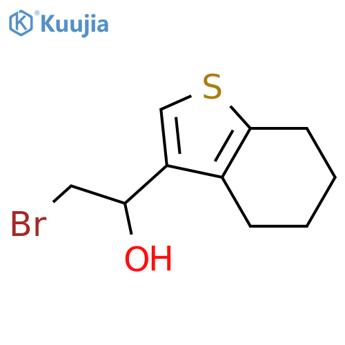 2-bromo-1-(4,5,6,7-tetrahydro-1-benzothiophen-3-yl)ethan-1-ol structure