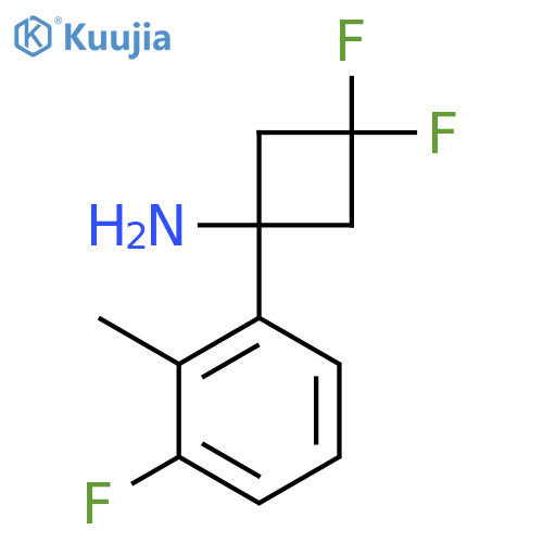 3,3-difluoro-1-(3-fluoro-2-methylphenyl)cyclobutan-1-amine structure