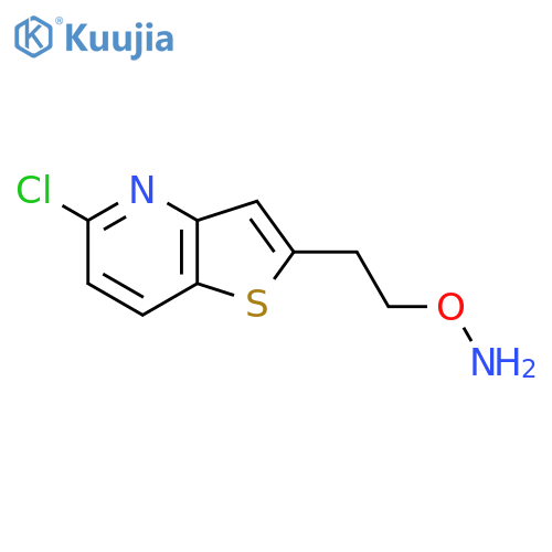 O-(2-{5-chlorothieno3,2-bpyridin-2-yl}ethyl)hydroxylamine structure