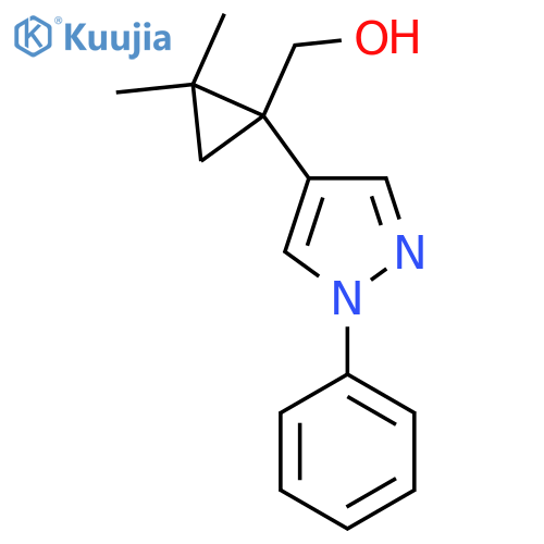 2,2-dimethyl-1-(1-phenyl-1H-pyrazol-4-yl)cyclopropylmethanol structure