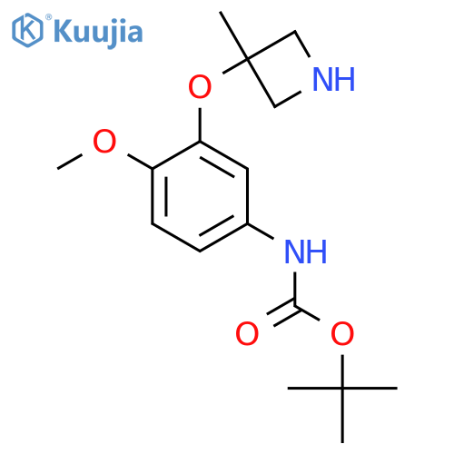 tert-butyl N-{4-methoxy-3-(3-methylazetidin-3-yl)oxyphenyl}carbamate structure
