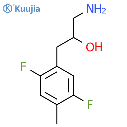 1-amino-3-(2,5-difluoro-4-methylphenyl)propan-2-ol structure