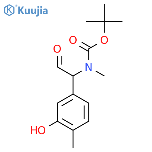 tert-butyl N-1-(3-hydroxy-4-methylphenyl)-2-oxoethyl-N-methylcarbamate structure