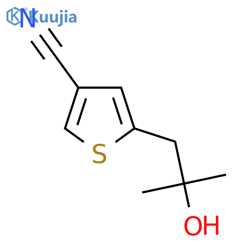 5-(2-hydroxy-2-methylpropyl)thiophene-3-carbonitrile structure
