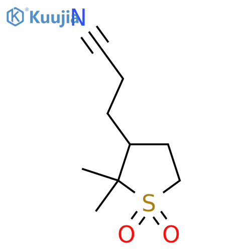 3-(2,2-dimethyl-1,1-dioxo-1lambda6-thiolan-3-yl)propanenitrile structure