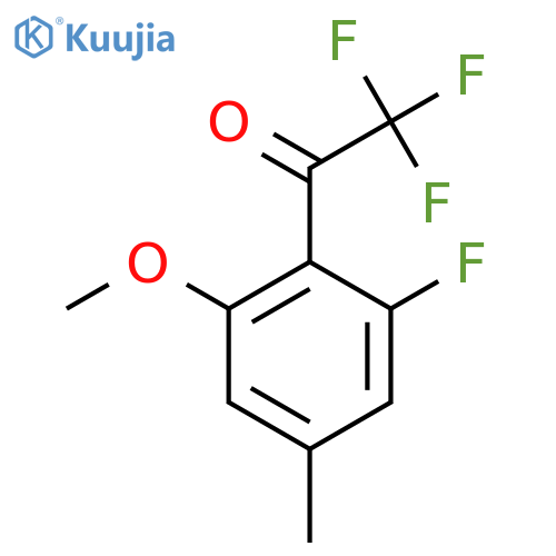 2,2,2-trifluoro-1-(2-fluoro-6-methoxy-4-methylphenyl)ethan-1-one structure
