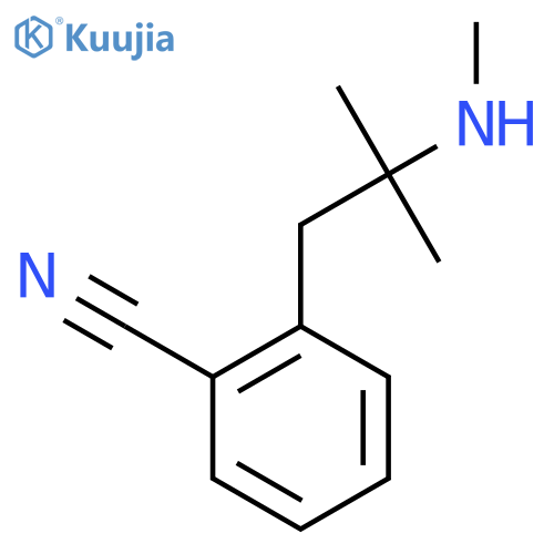 2-2-methyl-2-(methylamino)propylbenzonitrile structure