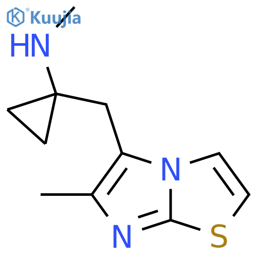 N-methyl-1-({6-methylimidazo2,1-b1,3thiazol-5-yl}methyl)cyclopropan-1-amine structure